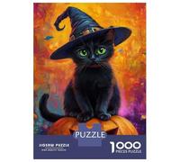 for Adults 1000 Piece Jigsaw Puzzle Spooky Pumpkin Cat -3 Jigsaw Puzzle Relax Games Home Decoration Unique Birthday And Xmas Gifts 70x50cm/1000pcs