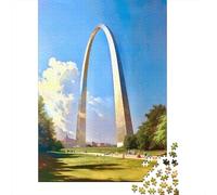 for Adults 1000 Piece Jigsaw Puzzle St. Louis Gateway Arch Adult Puzzles Hands-on Game Birthday Present Fun at Home Activities, 70x50cm/1000pcs