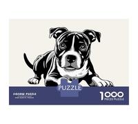 for Adults 1000 Piece Jigsaw Puzzle Staffordshire Bull Terrier Adult Puzzles Hands-on Game Birthday Present Fun at Home Activities, 70x50cm/1000pcs