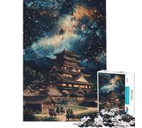 for Adults 1000 Piece Jigsaw Puzzle Starry Night at The Castle Jigsaw 1000 Pieces Impossible Game Great Gifts for Games Precision Cutting (Size 38x26cm)