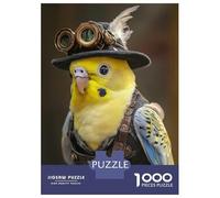 for Adults 1000 Piece Jigsaw Puzzle Steampunk Parakeet Adult Puzzles Family Games Difficult Challenge Fun Activities at Home 38x26cm/1000pcs