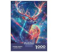 for Adults 1000 Piece Jigsaw Puzzle Stellar Deer Majesty Jigsaw for Adults Hands-on Game Wall Decoration Fun at Home Activities, 38x26cm/1000pcs