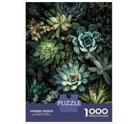 for Adults 1000 Piece Jigsaw Puzzle Succulents Nature Art Jigsaw for Adults Relax Games Hand Speed Race Fun Activities at Home 52x38cm/1000pcs