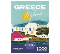 for Adults 1000 Piece Jigsaw Puzzle Sun over Mykonos Greece Teenager Puzzles DIY Toys Difficult Challenge Challenging Game Gifts 38x26cm/1000pcs