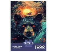 for Adults 1000 Piece Jigsaw Puzzle Sunset Bear Dive Jigsaw for Adults Hands-on Game Wall Decoration Fun at Home Activities, 52x38cm/1000pcs