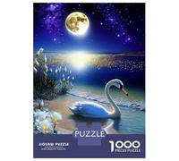 for Adults 1000 Piece Jigsaw Puzzle Swan Beautifull Jigsaw for Adults Family Game Improve Memory Christmas Birthday Gifts 38x26cm/1000pcs