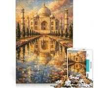 for Adults 1000 Piece Jigsaw Puzzle Taj Mahal, Toy Wall Decor, Pattern Assembly, Gifts for Friends And Family 38x26cm
