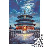 for Adults 1000 Piece Jigsaw Puzzle Temple of Heaven Night View Adult Jigsaw Toy Wall Decor Difficult Challenge Fun at Home Activities, 70x50cm/1000pcs
