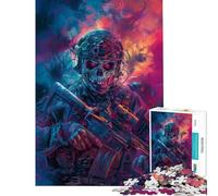 for Adults 1000 Piece Jigsaw Puzzle The Cyber Ghost Soldier Difficult And Challenge A Work of Art Educational Games Suitable for People Aged 14 And Above (38x52cm)