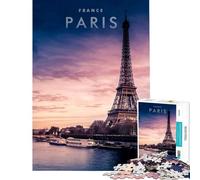 for Adults 1000 Piece Jigsaw Puzzle The Eiffel Tower Landscape Educational Games Toys Educational Games Great Gifts Staycation Kill Time (Size 38x26cm)