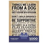 for Adults 1000 Piece Jigsaw Puzzle Things We Learn From A Dog Teenager Puzzles DIY Toys Difficult Challenge Challenging Game Gifts 38x26cm/1000pcs