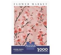 for Adults 1000 Piece Jigsaw Puzzle Tokyo Cherry Blossom Flower Market Jigsaw Brain Teaser Game Home Decoration Unique Birthday And Xmas Gifts 38x26cm/1000pcs