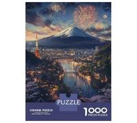 for Adults 1000 Piece Jigsaw Puzzle Tokyo Night Fireworks Jigsaw Puzzle Brain Teaser Game Hand Speed Race Fun Activities at Home 70x50cm/1000pcs