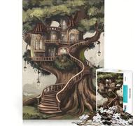 for Adults 1000 Piece Jigsaw Puzzle Treehouse Nestled within The Branches, Educational Games, For Family Fun, Artists Collection, Fine Art 50x75cm