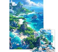 for Adults 1000 Piece Jigsaw Puzzle Tropical Island Landscape Difficult And Challenge A Work of Art Educational Games Suitable for People Aged 14 And Above (38x52cm)