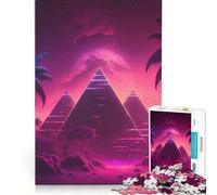 for Adults 1000 Piece Jigsaw Puzzle Tropical Synthwave Jungle, Toy Wall Decor, Pattern Assembly, Gifts for Friends And Family 38x52cm