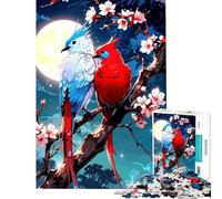 for Adults 1000 Piece Jigsaw Puzzle Two Birds on A Blossoming Branch Fun at Home Activities, Presents for Women Fun Games for And from 14 Years And over (38x52cm)