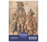 for Adults 1000 Piece Jigsaw Puzzle Two Gentlemen in 18th Century Attire Puzzle for Adults Relaxing Games Birthday Present Unique Birthday And Xmas Gifts 38x26cm/1000pcs