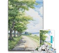 for Adults 1000 Piece Jigsaw Puzzle Verdant Way Presents for Women Impossible Game for And 14 Years And over (size 38x52cm)