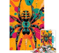for Adults 1000 Piece Jigsaw Puzzle Vibrant Spider Illustration Jigsaws for Adults Relax Games Difficult Challenge Fun at Home Activities, (Size 38x26cm)