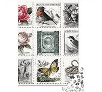 for Adults 1000 Piece Jigsaw Puzzle Vintage Postage Stamps Collection Adult Puzzles DIY Toys Presents for Women Unique Birthday And Xmas Gifts 52x38cm/1000pcs