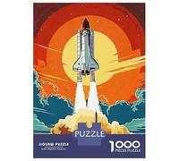 for Adults 1000 Piece Jigsaw Puzzle Vintage Rocket Teenager Puzzles DIY Toys Difficult Challenge Challenging Game Gifts 70x50cm/1000pcs