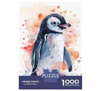 for Adults 1000 Piece Jigsaw Puzzle Watercolor Penguin Jigsaw for Adults Family Game Improve Memory Christmas Birthday Gifts 70x50cm/1000pcs