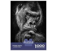 for Adults 1000 Piece Jigsaw Puzzle Wild Gorilla Face Poster Puzzle for Adults Relaxing Games Birthday Present Unique Birthday And Xmas Gifts 52x38cm/1000pcs