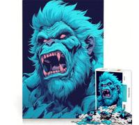 for Adults 1000 Piece Jigsaw Puzzle Wild Primate Snowman Educational Toy Decompressing Intellectual for Is Ideal As A Gift 38x52cm