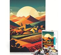 for Adults 1000 Piece Jigsaw Puzzle Winery in Tuscany Fun Games Challenging To Complete Improving Love between Couples 50x75cm