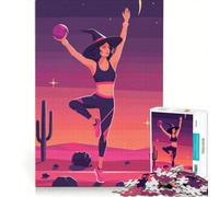 for Adults 1000 Piece Jigsaw Puzzle Witch Yoga in Desert Educational Toy Decompressing Intellectual for Is Ideal As A Gift 50x75cm