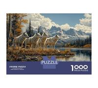 for Adults 1000 Piece Jigsaw Puzzle Wolf Pack by The Lake Jigsaws for Adults Anti-Stress Toys For Family Fun Fun Activities at Home 70x50cm/1000pcs