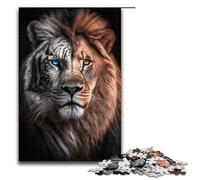 for Adults 1000 Piece Lion Tiger Portrait Jigsaw Puzzles for Adults Wood Puzzle Difficult And Challenge 1000 PCS