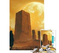 for Adults 1000 Piece Puzzle A Lone Astronaut Discovering An Ancient, Magical Stonehenge on A Mysterious, Pla Jigsaw Puzzle 1000 Educational Toy Tough Challenge Brainteaser Family Games 1000 PC