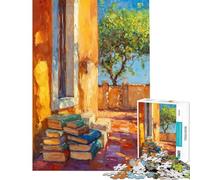 for Adults 1000 Piece Puzzle A Quiet Afternoon with Books Home Decor Mind Game Non-toxic Safe Ink Printing Stunning Gifts for Art Collection (Size 38x52cm)