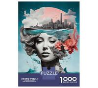 for Adults 1000 Piece Puzzle Abstract Beautiful Girls Teenager Puzzles Relax Games Improve Memory Unique Gifts for Birthday And Christmas 52x38cm/1000pcs