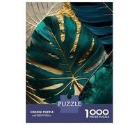 for Adults 1000 Piece Puzzle Abstract Monstera Leaf Art Jigsaws for Adults Toy Wall Decor Enhance Memory Unique Gifts for Birthday And Christmas 52x38cm/1000pcs