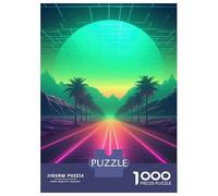 for Adults 1000 Piece Puzzle Abstract Synthwave Dreams Puzzles for Adults Hands-on Game Staycation Kill Time Unique Gifts for Birthday And Christmas 70x50cm/1000pcs