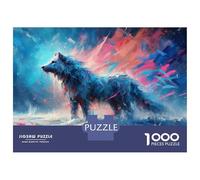 for Adults 1000 Piece Puzzle Abstract Wolf in Snow Painting Jigsaw Anti-Stress Toys Presents for Women Unique Gifts for Birthday And Christmas 70x50cm/1000pcs