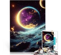 for Adults 1000 Piece Puzzle Alien Planet Landscape Made of cardboard，Suitable for people aged 14 and above Challenging game gifts for friends and family。size：26x38cm/10.24x14.96inch