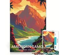 for Adults 1000 Piece Puzzle American Samoa Exact Cut Art Brain Skill Play Leisure Play Fun Birthday Art Gift (50x75cm)