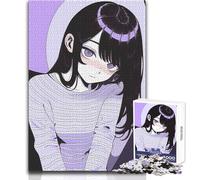 for Adults 1000 Piece Puzzle Anime Girl with Hypnotic Eyes Toys Educational Games Home Decoration Gift For Birthdays Size 50x75cm