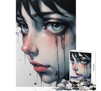 for Adults 1000 Piece Puzzle Anime Girl with Tears Puzzle For Teenagers Stress Reliever Difficult And Challenge Toy Intellectual Game (38x52cm)