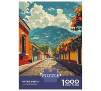 for Adults 1000 Piece Puzzle Antigua Guatemala Street View Jigsaw Anti-Stress Toys Presents for Women Unique Gifts for Birthday And Christmas 70x50cm/1000pcs