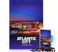 for Adults 1000 Piece Puzzle Atlantic City Exact Cut Art Brain Skill Play Leisure Play Fun Birthday Art Gift (50x75cm)