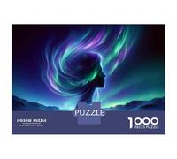 for Adults 1000 Piece Puzzle Aurora Borealis Sky Jigsaw Puzzle Toy Wall Decor A Work of Art Unique Gifts for Birthday And Christmas 52x38cm/1000pcs