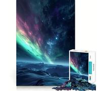 for Adults 1000 Piece Puzzle Aurora Outer Space Exact Cut Art Brain Skill Play Leisure Play Fun Birthday Art Gift (50x75cm)