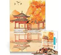 for Adults 1000 Piece Puzzle Autumn in Japan Exact Cut Art Brain Skill Play Leisure Play Fun Birthday Art Gift (50x75cm)