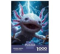 for Adults 1000 Piece Puzzle Axolotl Lightning Jigsaws for Adults Toy Wall Decor Enhance Memory Unique Gifts for Birthday And Christmas 52x38cm/1000pcs