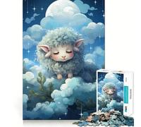 for Adults 1000 Piece Puzzle Baby Sheep Exact Cut Art Brain Skill Play Leisure Play Fun Birthday Art Gift (50x75cm)